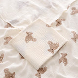 100X100Cm Baby Receive Blanket for Newborn Cotton Muslin Swaddle Blanket Bedding Infant Bath Towel Baby Items Mother Kids