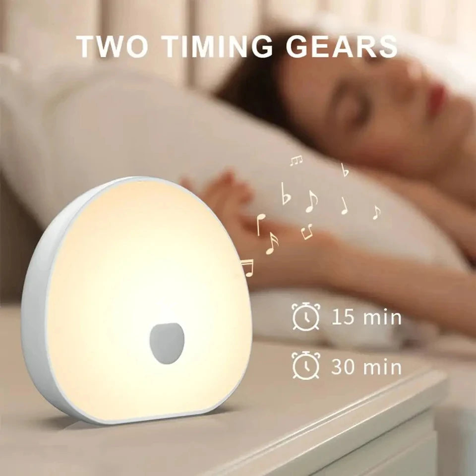 RGB Sleep White Noise Machine with Soothing Sound Touchable Rechargeable LED Night Light Relaxing Audio & Sleep Lamp for Baby