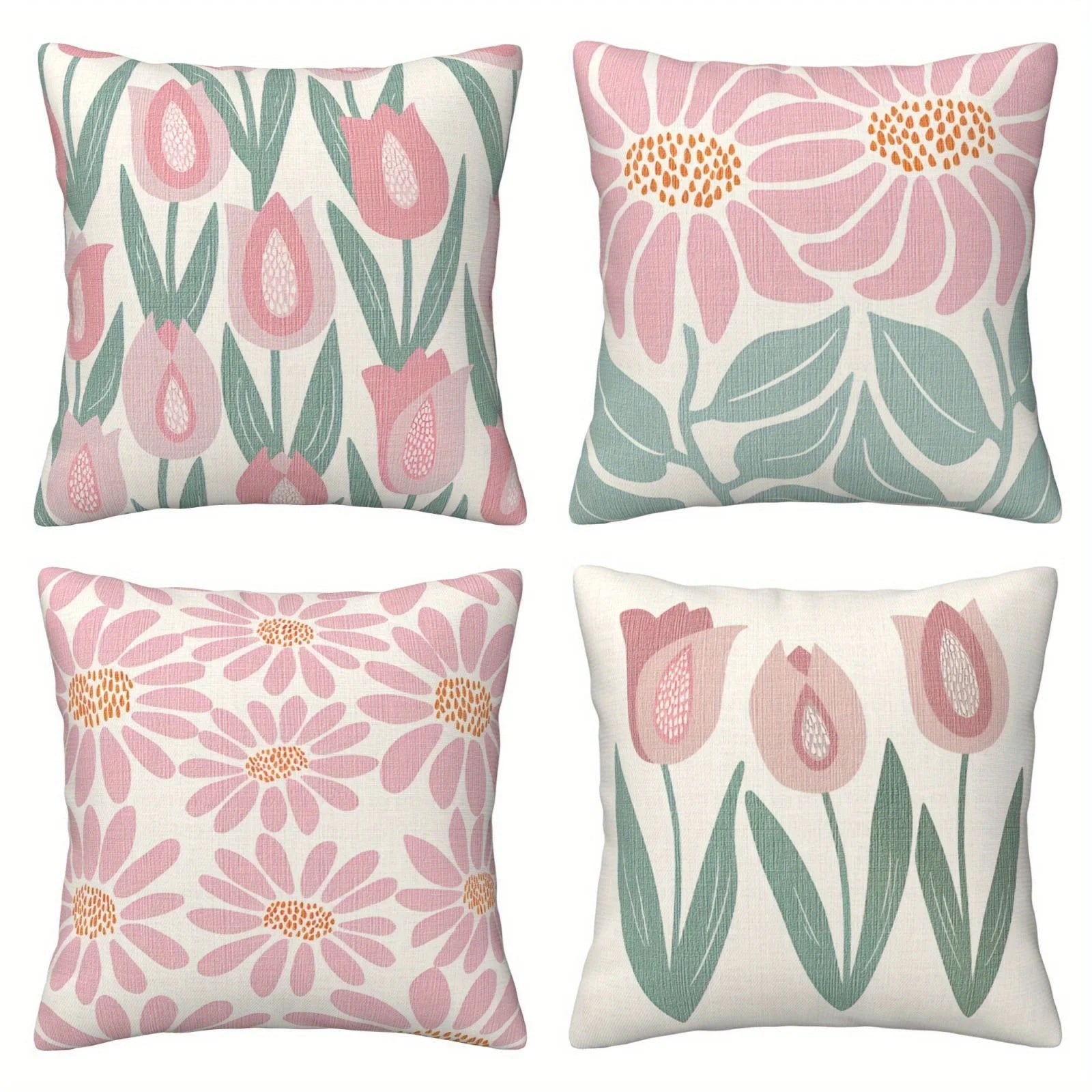 Home Decor Floral Pattern Throw Pillow Covers for Home Pattern Cushion Cover Suitable for Sofa Bedroom Car Pillow Cover
