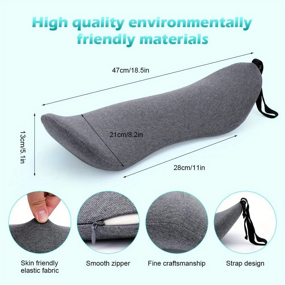 1Pc Orthopedic Memory Foam Lumbar Pillow for Lower Back Relief and Support - Perfect for Side Sleepers, Pregnancy, and Maternity