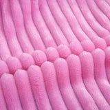 Thickened Striped Faux Rabbit Fur Blanket, Milk Velvet Flannel Throw, Ultra Soft Warm for Couch Bed Sofa All Seasons