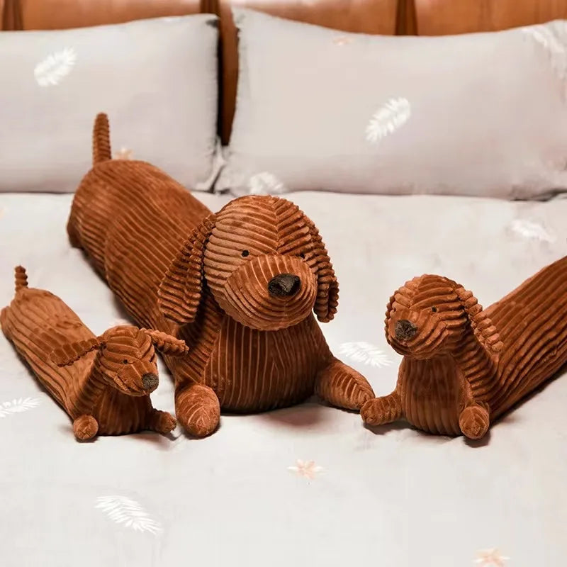 Long Sausage Dog Body Pillow Dachshund Stuffed Doll Large Dog Decorative Body Pillow Sleeping Back Cushion Livingroom Decoration
