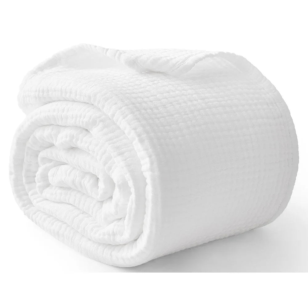 6 Layers Cotton Muslin Blankets Lightweight Cotton Throw Cooling Soft Throw Blanket for Year-Round Comfort Breathable Bedspread
