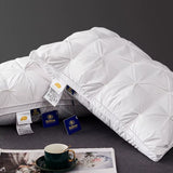 95% Goose down Pillow White Cotton Pillowcover Rectangle Bedroom Sleep 5-Star Hotel Pillow Low-Mid-High Pillows for Sleeping