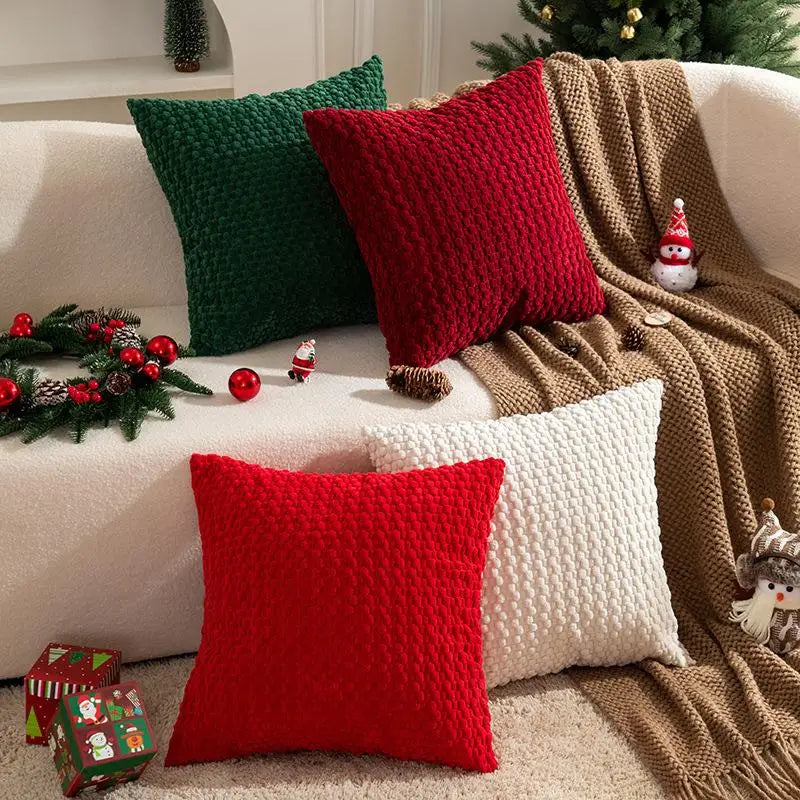 Soft Velvet Double-Sided Design Sofa Cushion Cover, Office Backrest Cushion Cover, Bedside Cushion Cover, Durable