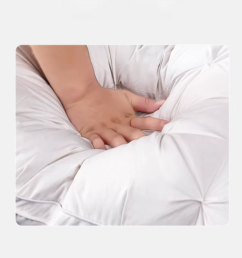 95% Goose down Pillow White Cotton Pillowcover Rectangle Bedroom Sleep 5-Star Hotel Pillow Low-Mid-High Pillows for Sleeping