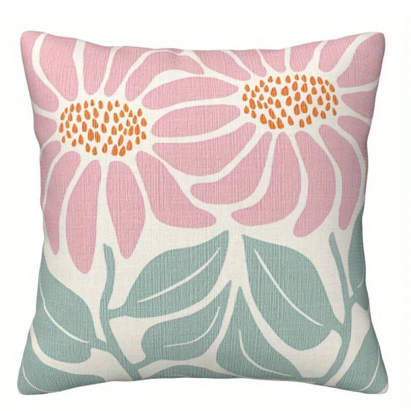 Home Decor Floral Pattern Throw Pillow Covers for Home Pattern Cushion Cover Suitable for Sofa Bedroom Car Pillow Cover